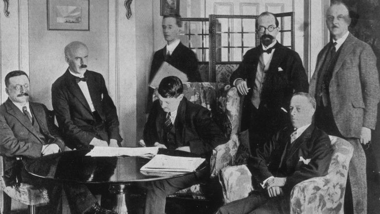 The Treaty was signed in December 1921, three months after Collins' appearance at Croke Park