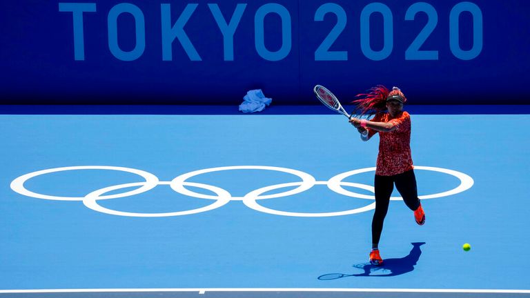 Naomi Osaka trénovala před olympijskými hrami ve své domovské zemi v Japonsku