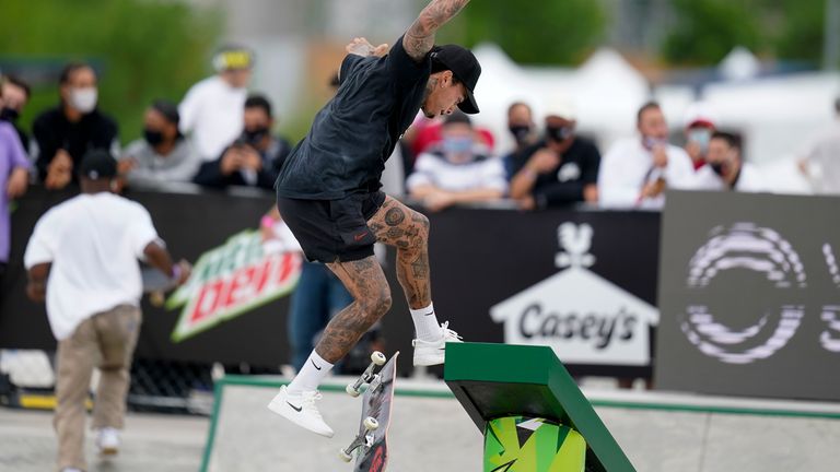 Nyjah Houston of the United States is one of the favourites to win the men's street event