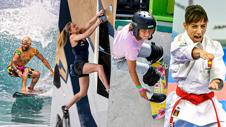 Surfing, sport climbing, skateboarding and karate are four brand new sports added to the Olympic programme for the Tokyo Games