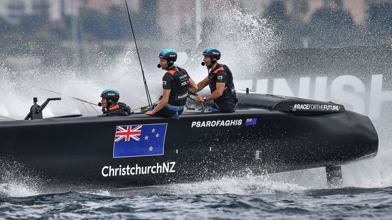 New Zealand's SailGP team currently lead the way in the Impact League (Image credit: Ricardo Pinto for SailGP)