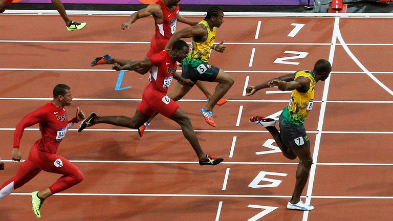 Usain Bolt won his second 100m Olympic title at the London 2012 Games