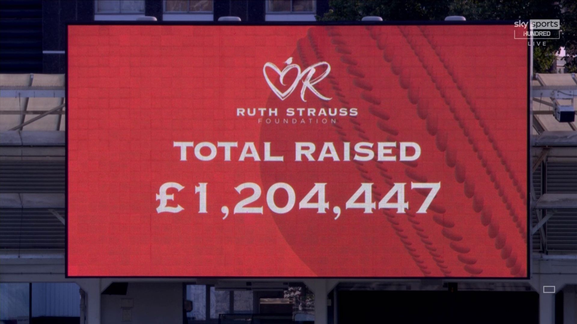 Ruth Strauss Foundation raises £1.2m during Lord's Test