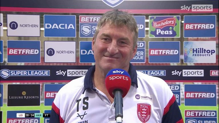 Hull KR coach Tony Smith gives his reaction after seeing his side beat Leigh in a tough match. 