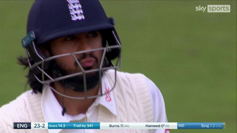 Lors de son premier test depuis 2016, Haseeb Hameed a reçu la première balle de Mohammed Siraj