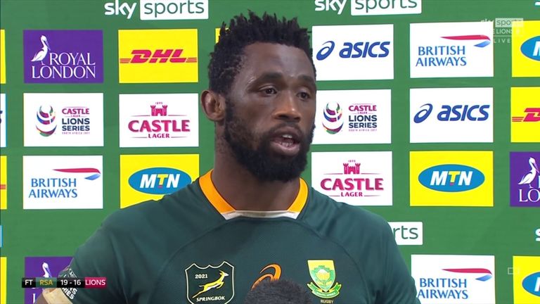 Siya Kolisi was delighted with the series win over the British and Irish Lions and hopes that the victory will lift the South African people in a difficult time for the country