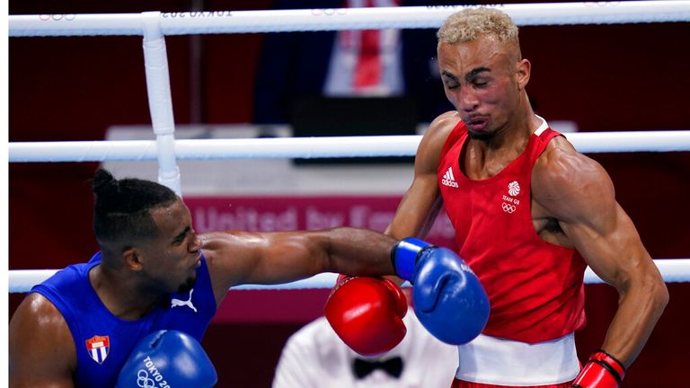 Ben Whittaker lost to Cuba's Arlen Lopez in the men's light-heavyweight gold medal match