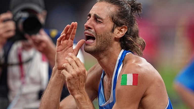 Tamberi is emotional five years after a broken ankle denied him the chance to compete in Brazil