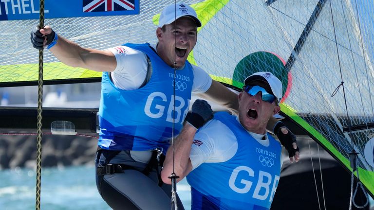 Dylan Fletcher and Stuart Bithell celebrate their win