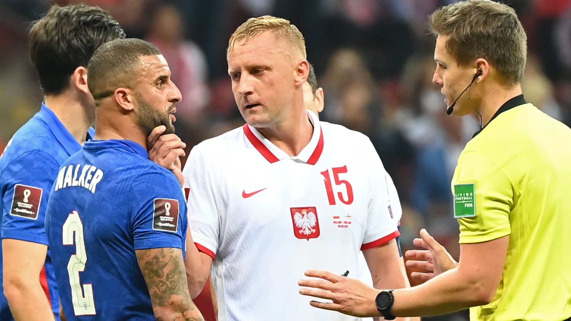 England report incident after Glik appears to pinch Walker's neck