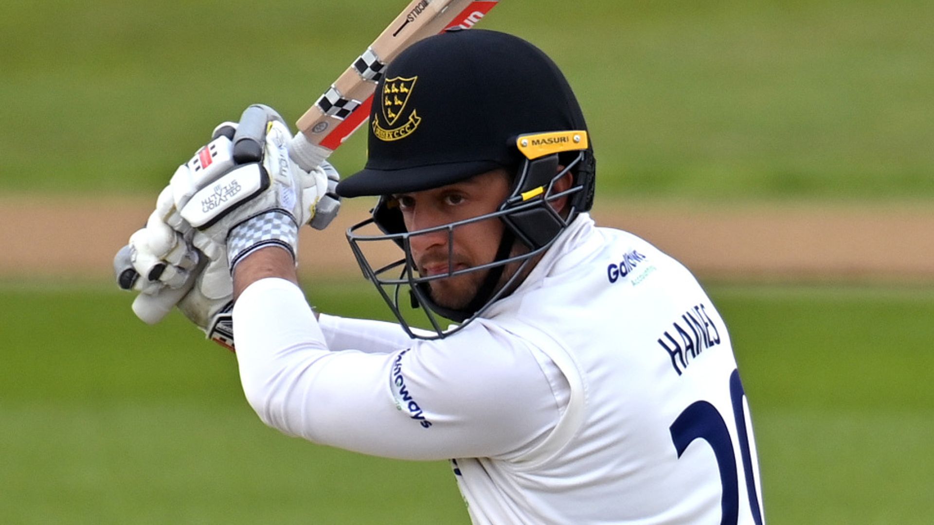 Sussex slump despite Haines' milestone