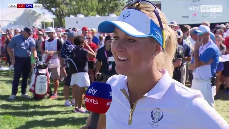 Anna Nordqvist says she was proud of herself and proud of the team after claiming a half-point for Europe in a hard-fought Solheim Cup singles match against Lexi Thompson