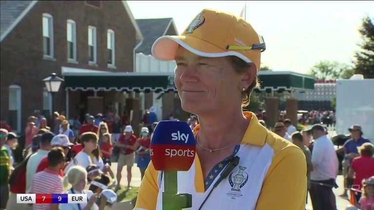 Team Europe captain Catriona Matthew was delighted to have a 9-7 lead over Team USA after a 'rollercoaster' second day at the Solheim Cup.