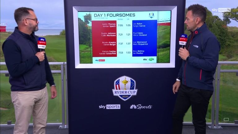 Andrew Coltart and Nick Dougherty take a closer look at the Friday foursomes line-up at the Ryder Cup and try to predict who could have the advantage in the opening session at Whistling Straits