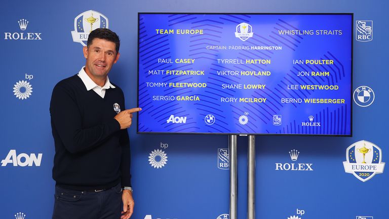 Harrington confirms the European Ryder Cup team