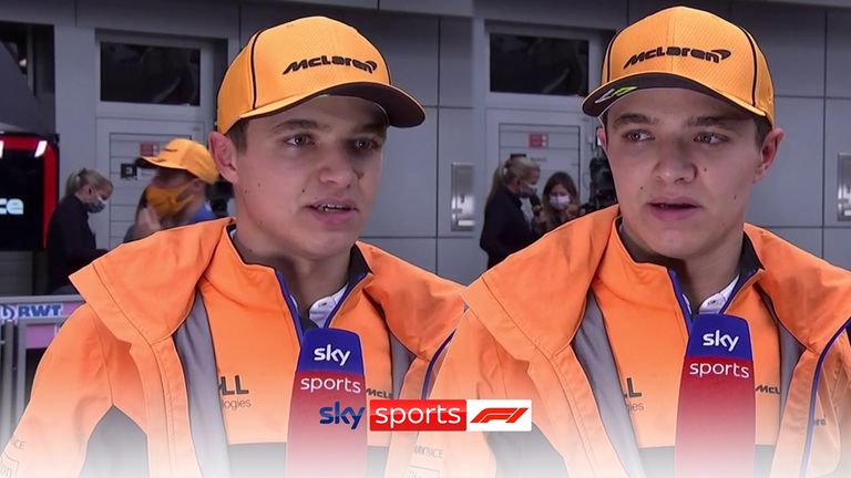 Here's what Lando Norris has had to say to Sky F1's Craig Slater after losing the lead to Lewis Hamilton.
