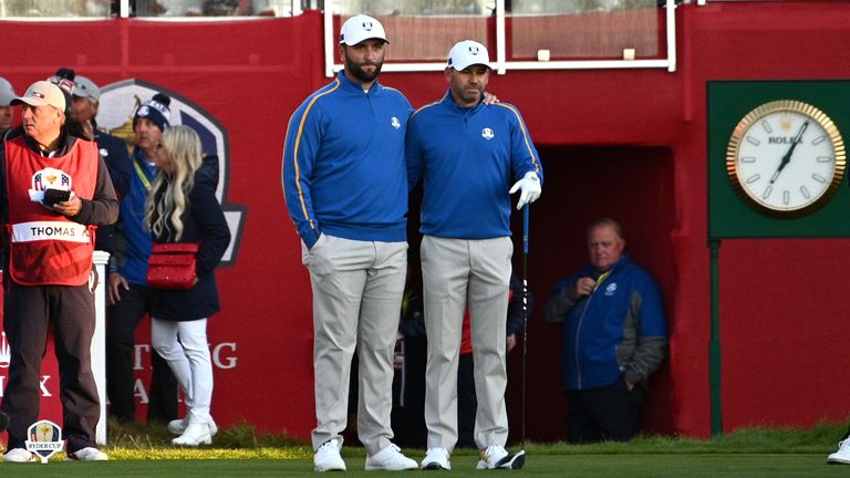 Jon Rahm and Sergio Garcia were sent out in the opening match for Team Europe