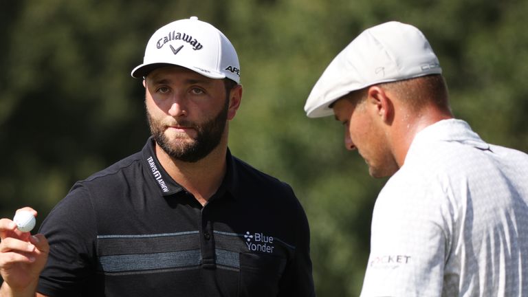 Jon Rahm is two behind, with Bryson DeChambeau now five back