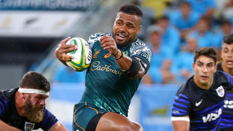 Samu Kerevi was among the try-scorers as Australia defeated Argentina 