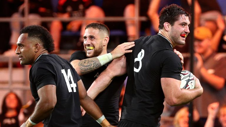 No 8 Luke Jacobson scored two tries as the All Blacks nilled Argentina 39-0 on Sunday 