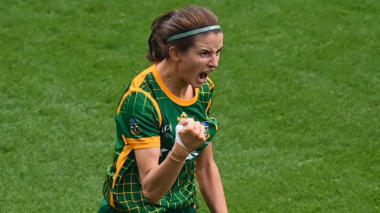 Niamh O'Sullivan of Meath celebrates a point