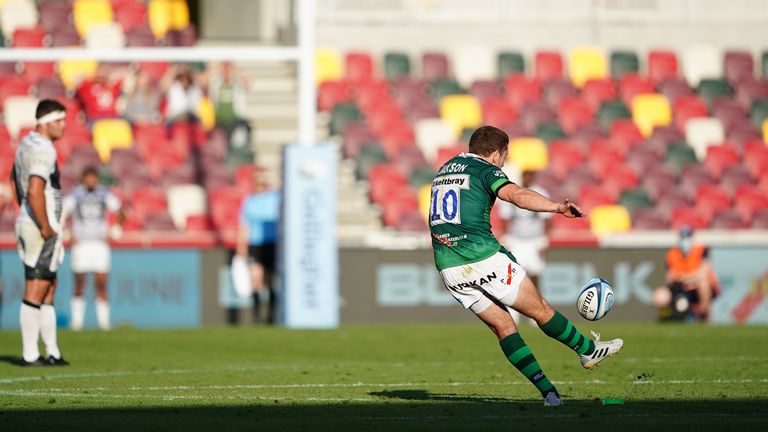 Paddy Jackson missed the final penalty during London Irish's draw with Sale