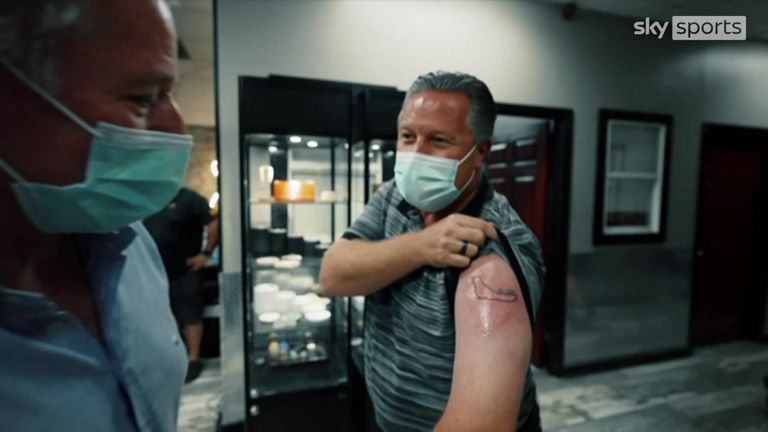In aid of the Grand Prix Trust, McLaren boss Zak Brown visits a tattoo parlour in Texas to face his fear of needles!