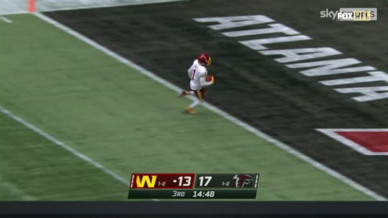 DeAndre Carter a couru 100 mètres depuis le coup d'envoi de la deuxième mi-temps pour marquer son premier touché dans la NFL pour l'équipe de football de Washington