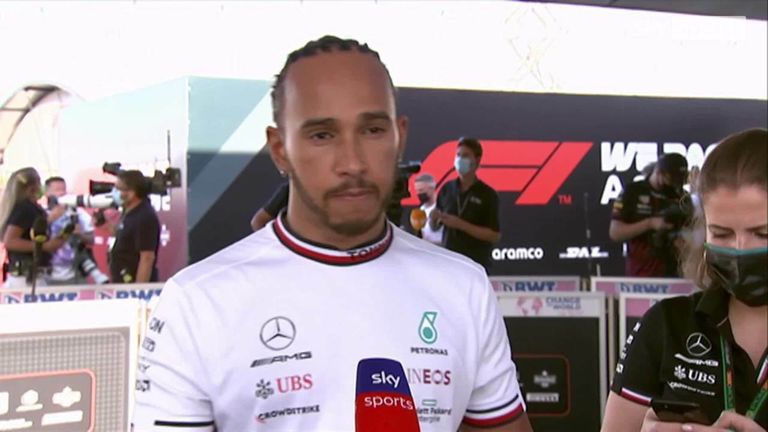 Hamilton says he'll face a difficult challenge to get ahead of pole-sitter Verstappen in Sunday's race, but he's hoping for a good start