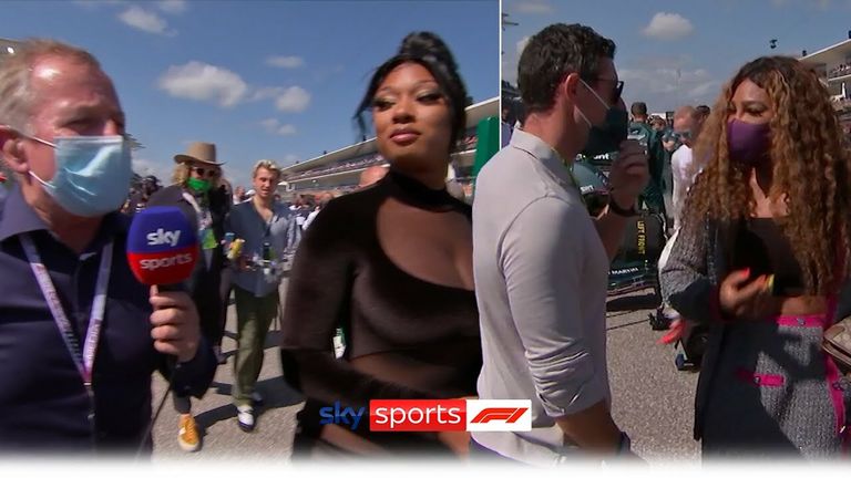 Martin Brundle's gridwalk made a very entertaining return at the United States GP - watch all the best bits as he chats to sporting stars and celebrities!