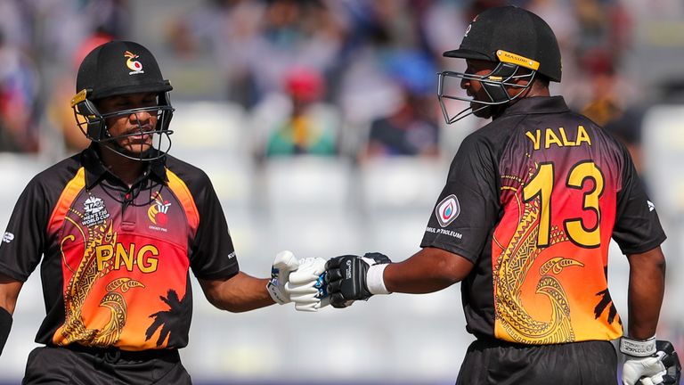 Charles Amini and Assad Vala put on 81 for PNG's third wicket after they had been 0-2