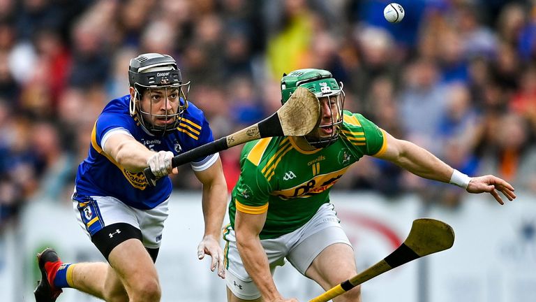 Kevin Molloy of Dunloy in action against Stephen Shannon of O'Donovan Rossa