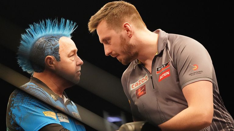 Peter Wright saw his hopes of retaining his European Championship title ended by Florian Hempel