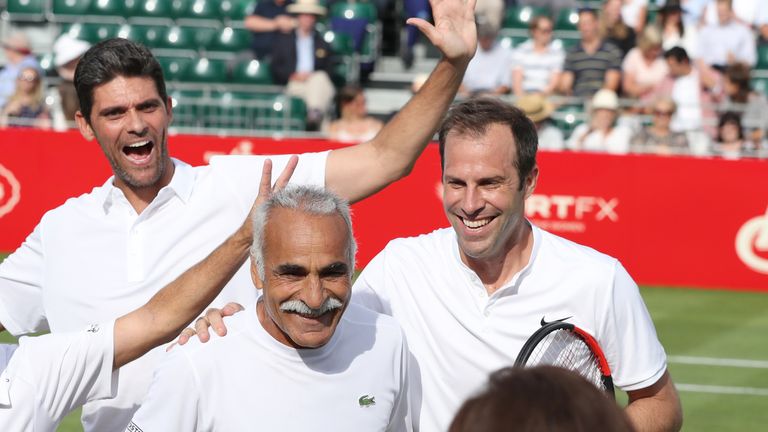 Mark Phillippoussis, Mansour Bahrami and Greg Rusedski will be in action at the iconic Royal Albert Hall along with Raducanu