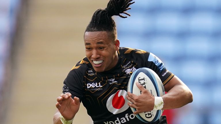Wasps' Marcus Watson tackled by Northampton Saints' Tommy Freeman