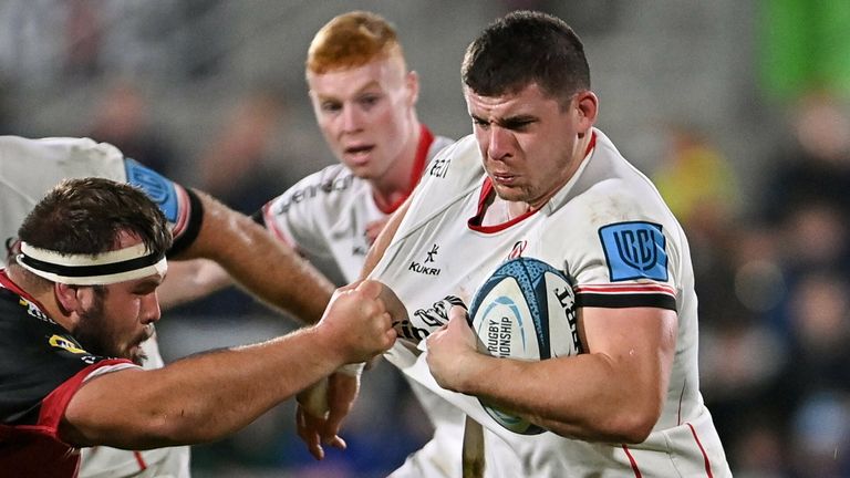 Nick Timoney grabbed two tries for Ulster in their win over the Lions