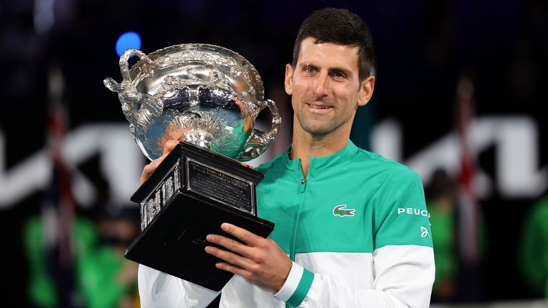 Novak Djokovic est le champion en titre de l'Open d'Australie masculin 