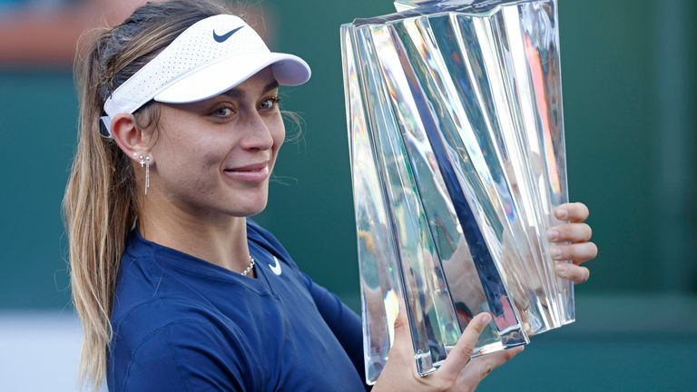 Spain's Paula Badosa defeated Victoria Azarenka in a three-set epic to win the BNP Paribas Open in Indian Wells