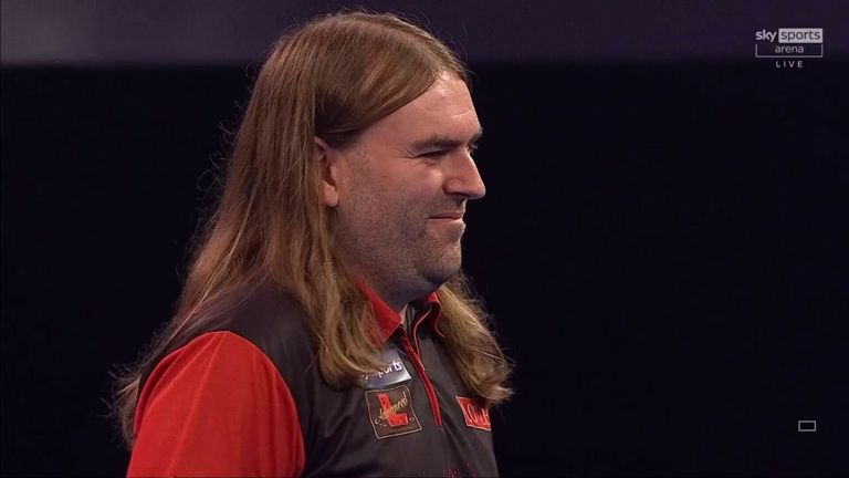 Ryan Searle converted a sensational 150 finish en route to knocking out fifth seed Dimitri Van den Bergh