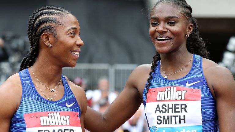 Fraser-Pryce edged Dina Asher-Smith to gold at the London Diamond League