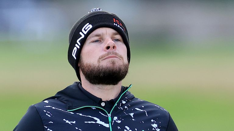 Tyrrell Hatton slipped three behind after mistakes on the back nine