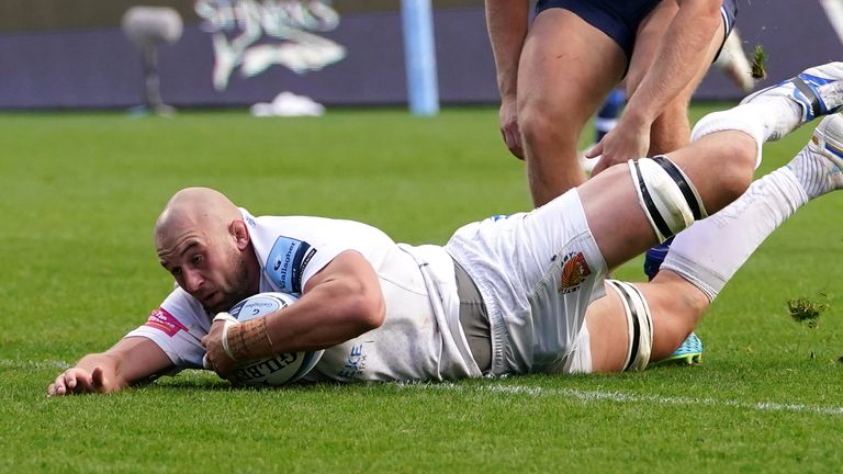 Will Witty got over for Exeter's third try of the match 