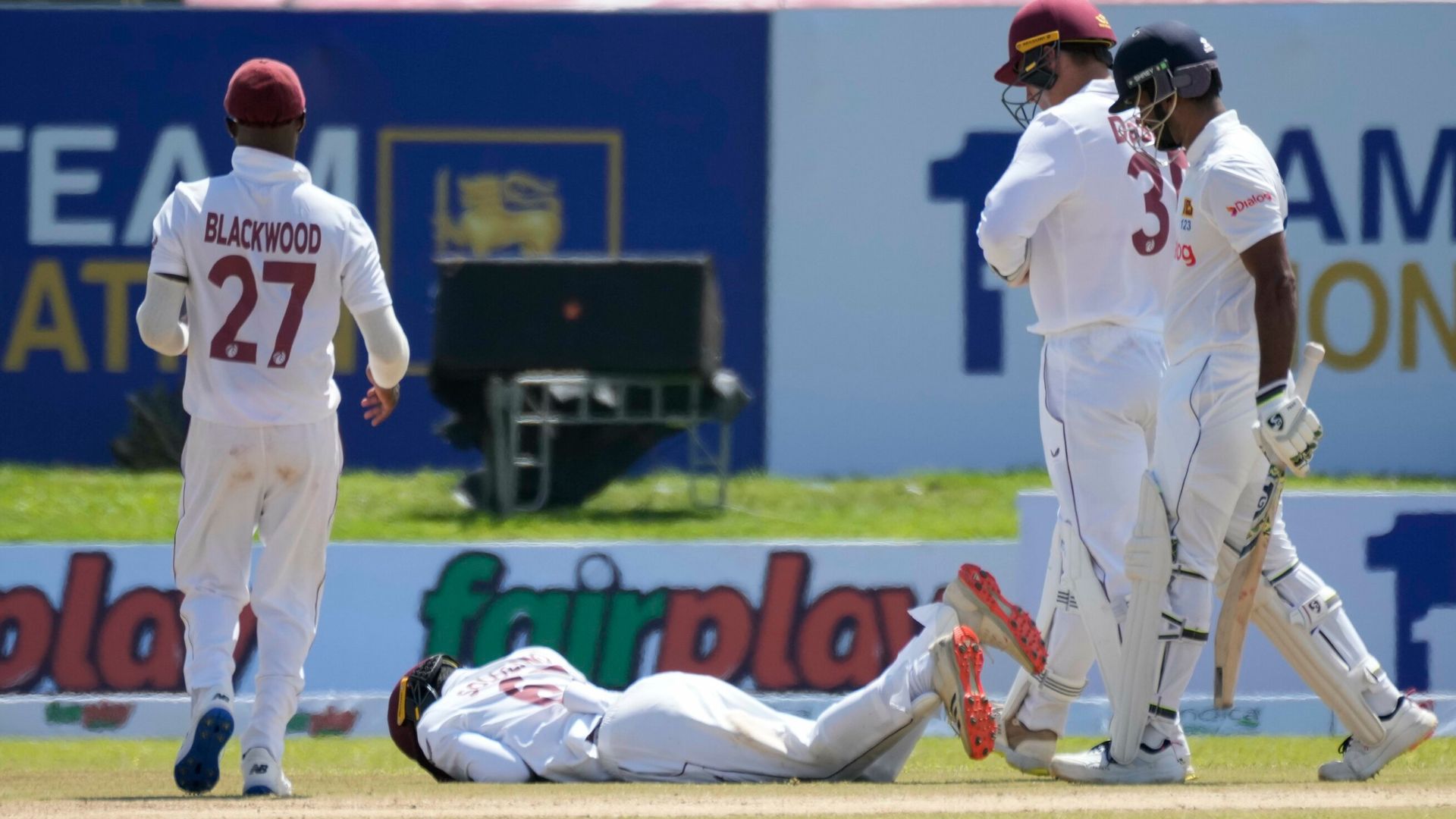 Solozano in hospital after blow to head on Test debut