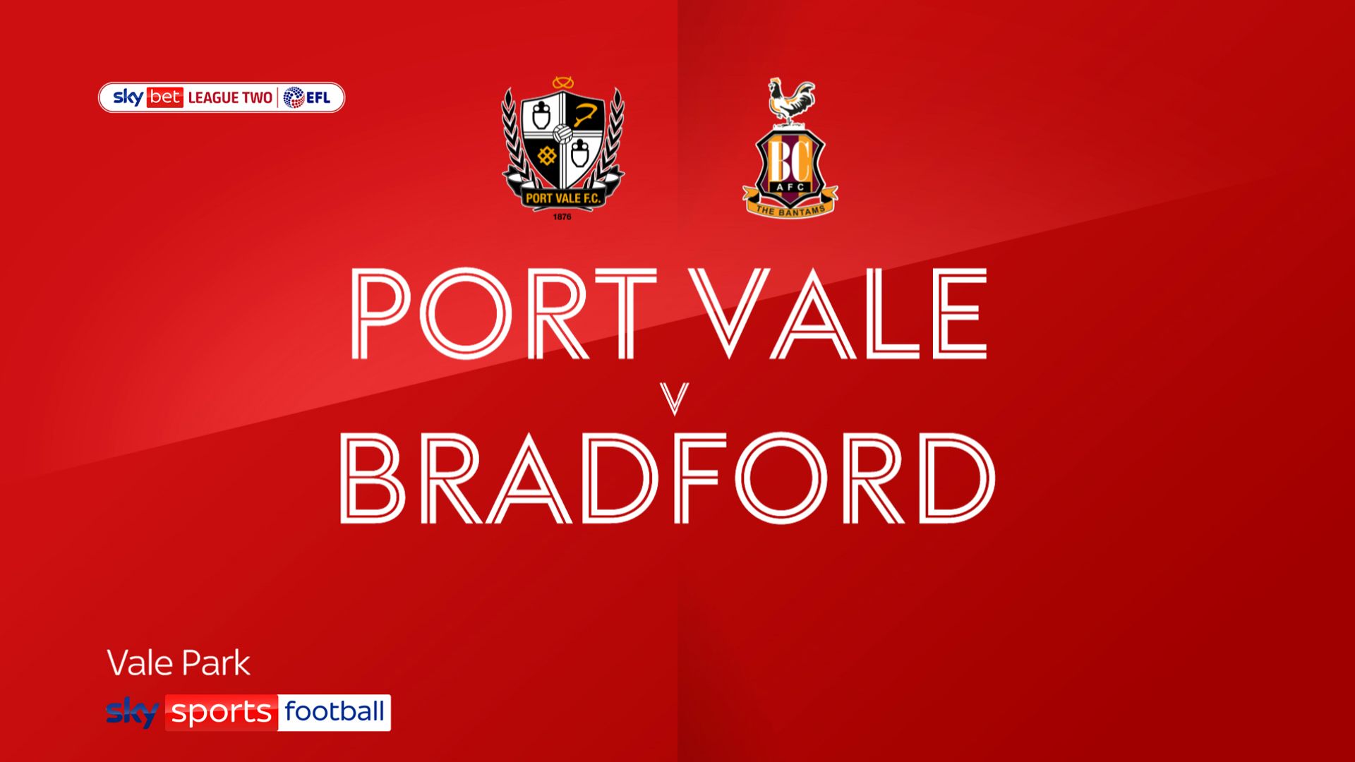Port Vale 1 – 1 Bradford
