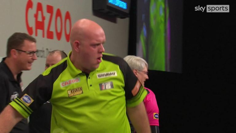 Michael Van Gerwen was in unstoppable form after a straightforward win in his opening match against Lisa Ashton