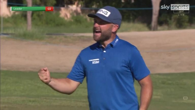 Andy Sullivan played the last six holes of the AVIV Dubai Championship in seven under, with a final-hole eagle enough to secure a spot for the season-ending DP World Tour Championship. 