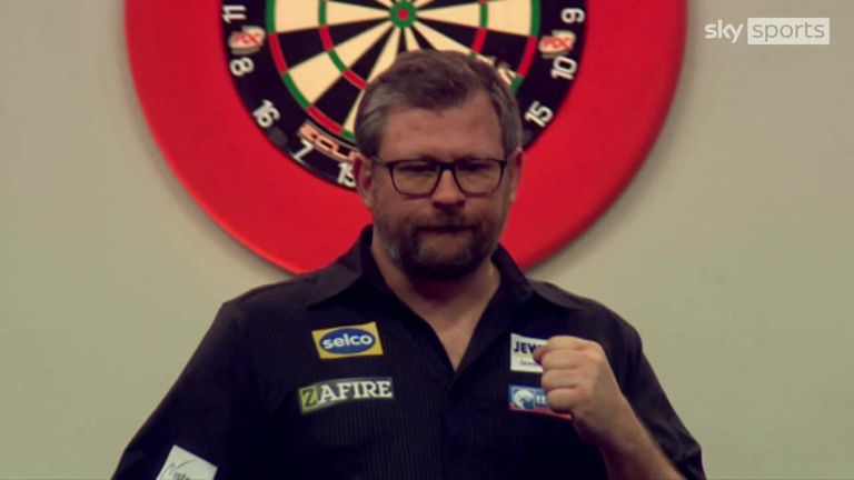 James Wade hits a 150 checkout in his quarter-final against Rob Cross