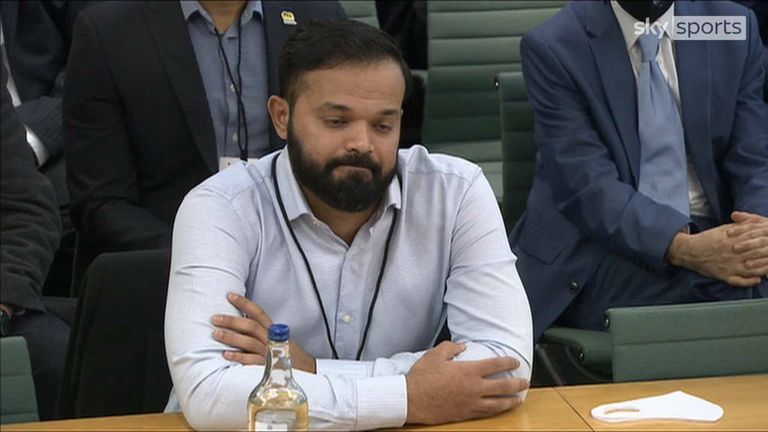 Azeem Rafiq tells MPs about the names and racial slurs used in the Yorkshire and England dressing rooms (Warning: video contains offensive and upsetting content)