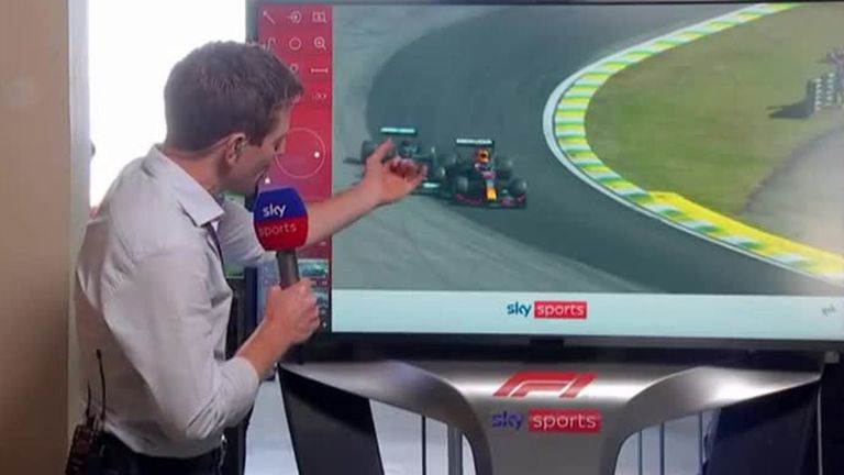 Anthony Davidson was at the SkyPad to analyse how Hamilton took the lead from Verstappen during the Sao Paulo GP