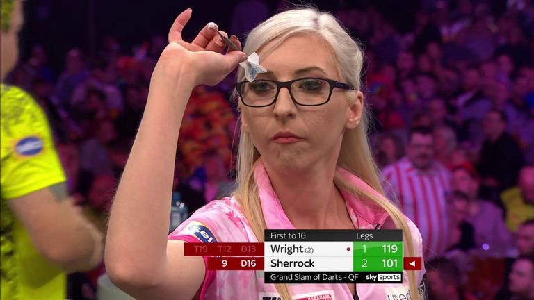 Sherrock enhanced her reputation by pushing Wright close in last year's quarter-finals